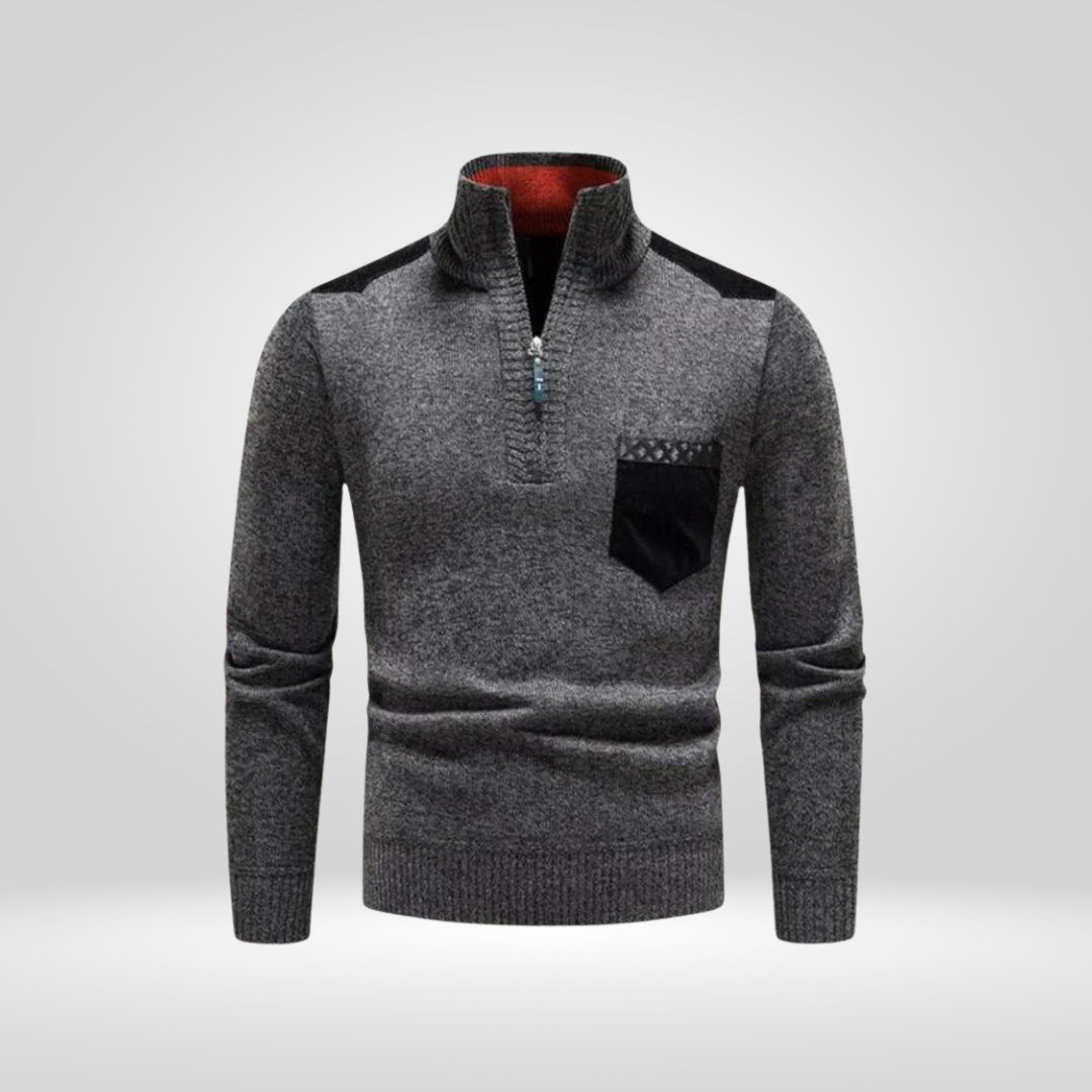 Sweter Męski | Prosta Linia Kroju, Długie Rękawy i Model Pullover