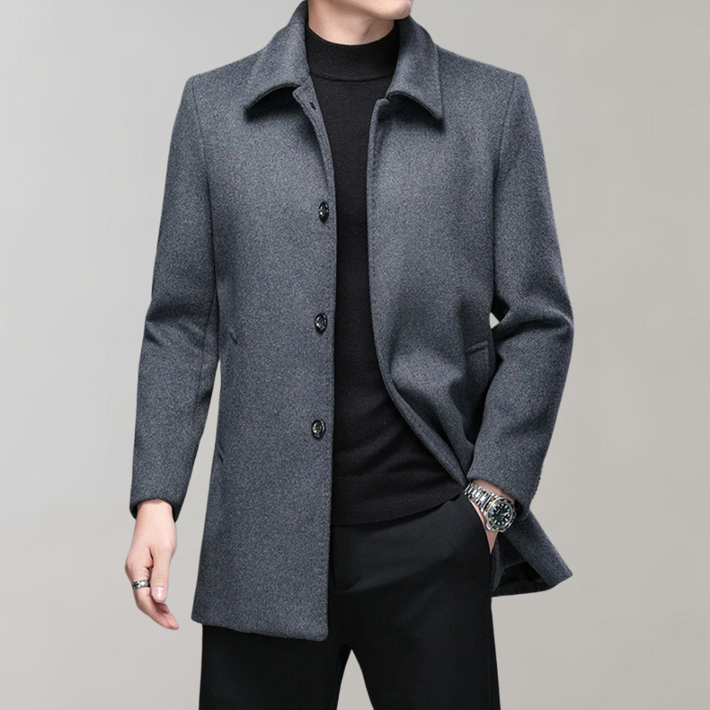 Kurtka Męska | Długi i Klasyczny Krój na Jesienno-Zimowy Sezon