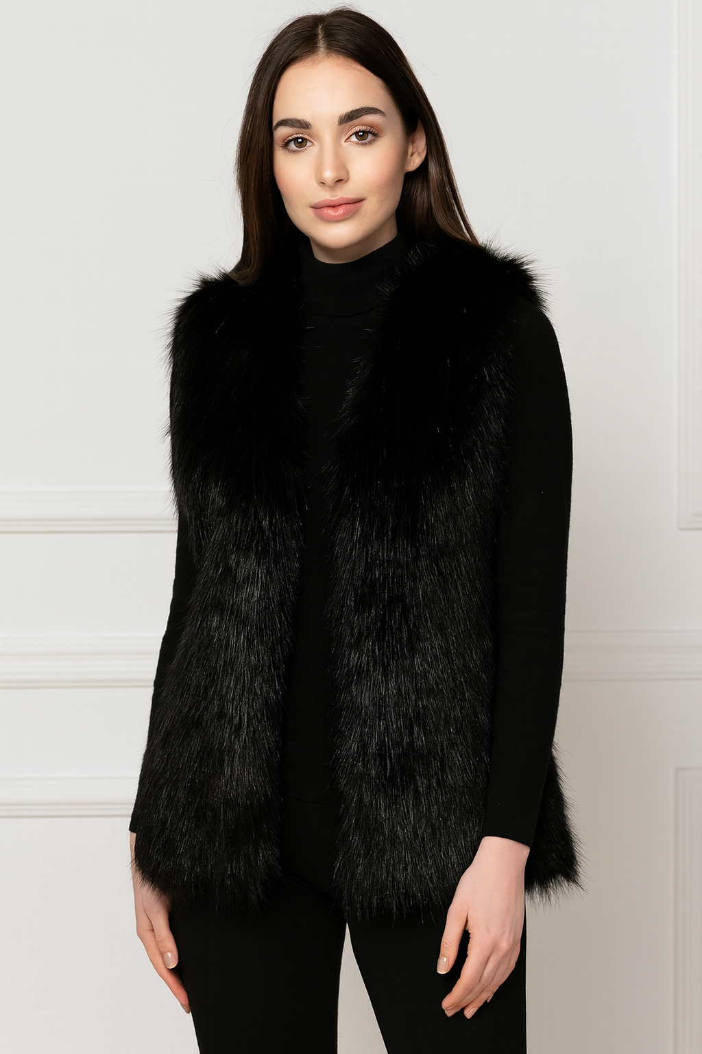 Kurtka Damska | Dopasowany Krój bez Rękawów z Miękkim Wyściełaniem