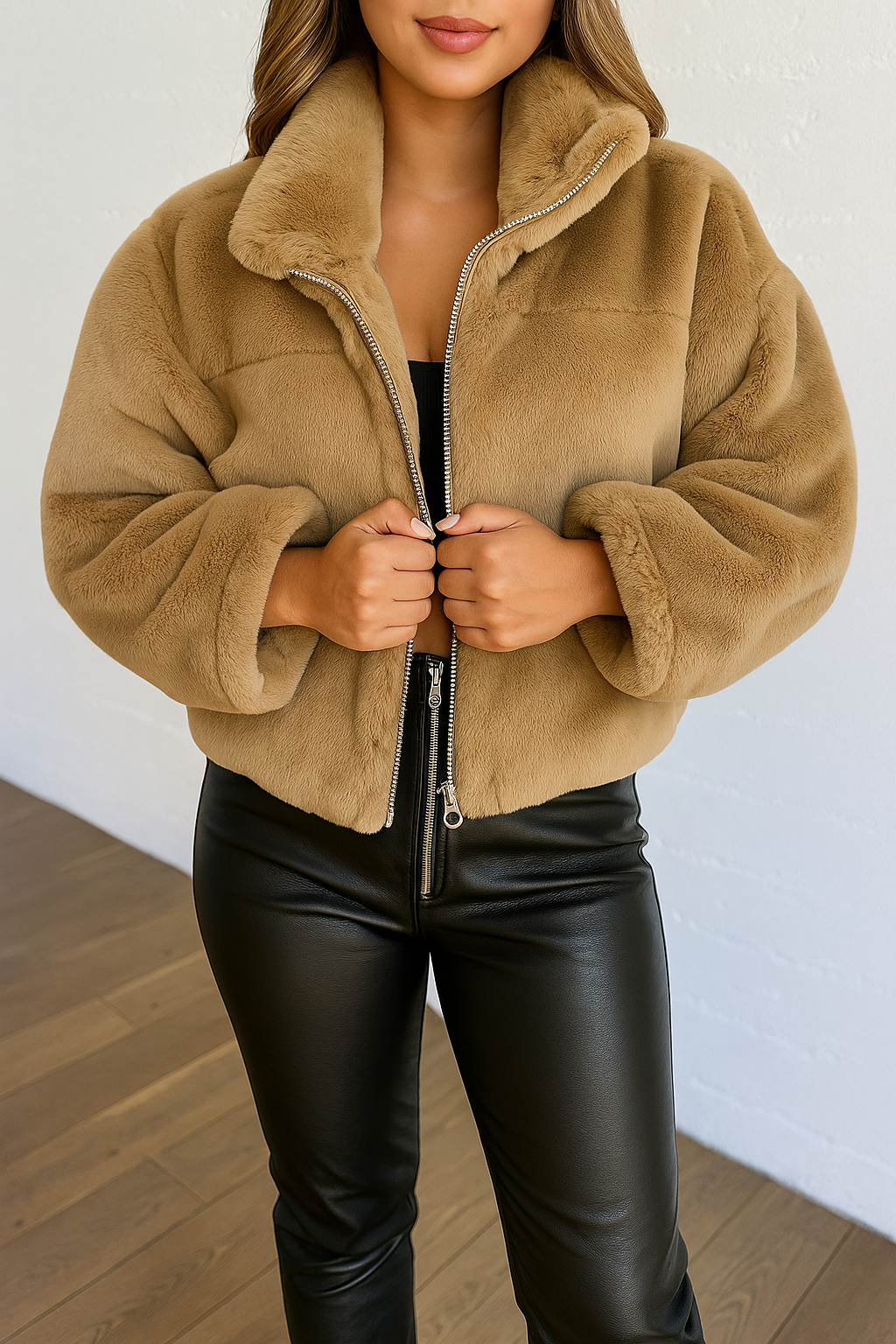 Kurtka Damska | Oversize Fit z Miękką Podszewką Wewnętrzną