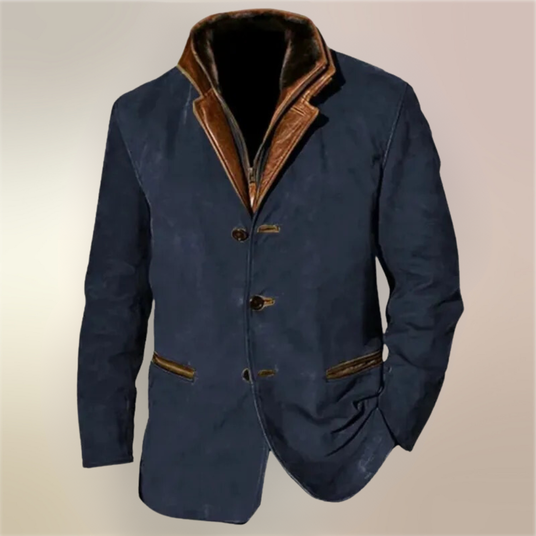 Kurtka Męska | Krój w Stylu Vintage na Okazje Formalne i Casualowe