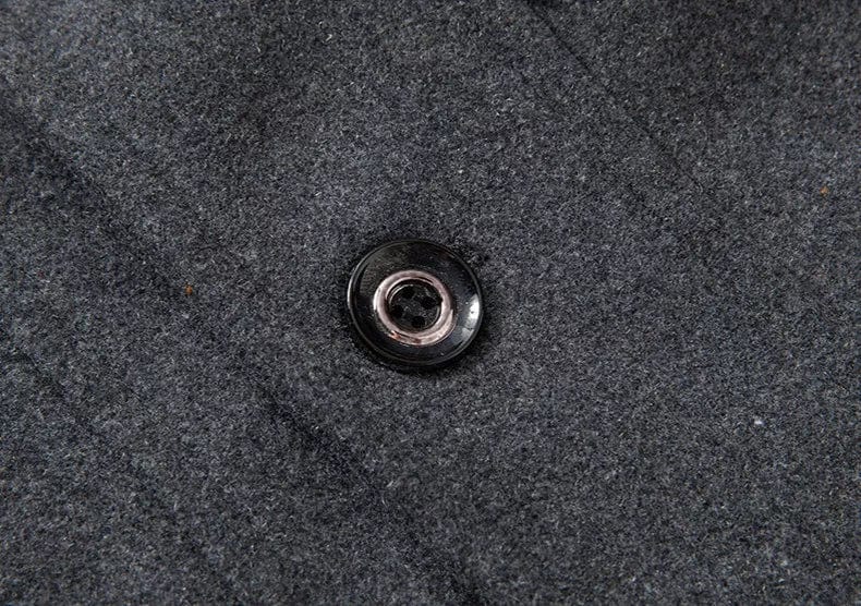 Kurtka Męska | Slim Fit, Ustrukturyzowany Kołnierz, Zamek i Guziki