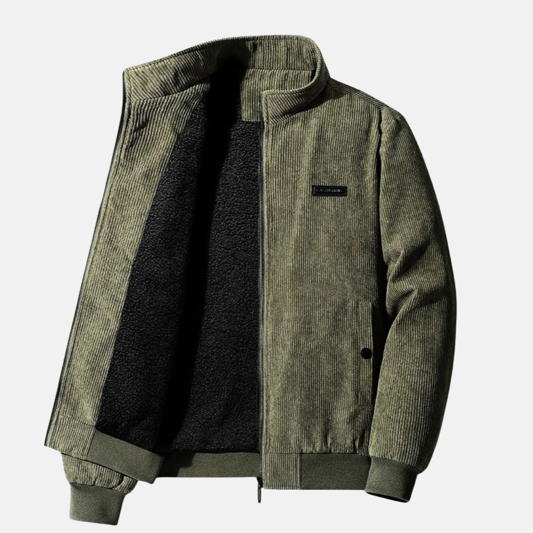 Kurtka Męska | Styl Bomber z Zamkiem oraz Elastycznymi Ściągaczami