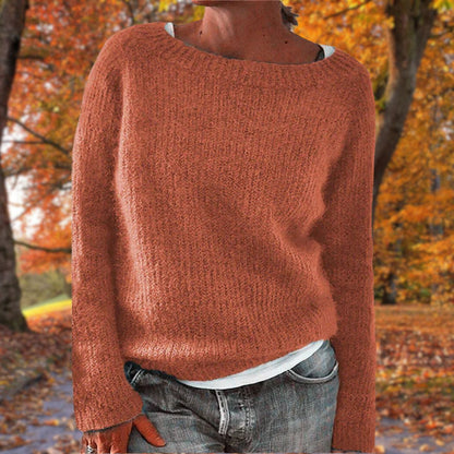 Sweter Damski | Relaksowy Krój z Długim Rękawem i Miękką Dzianiną
