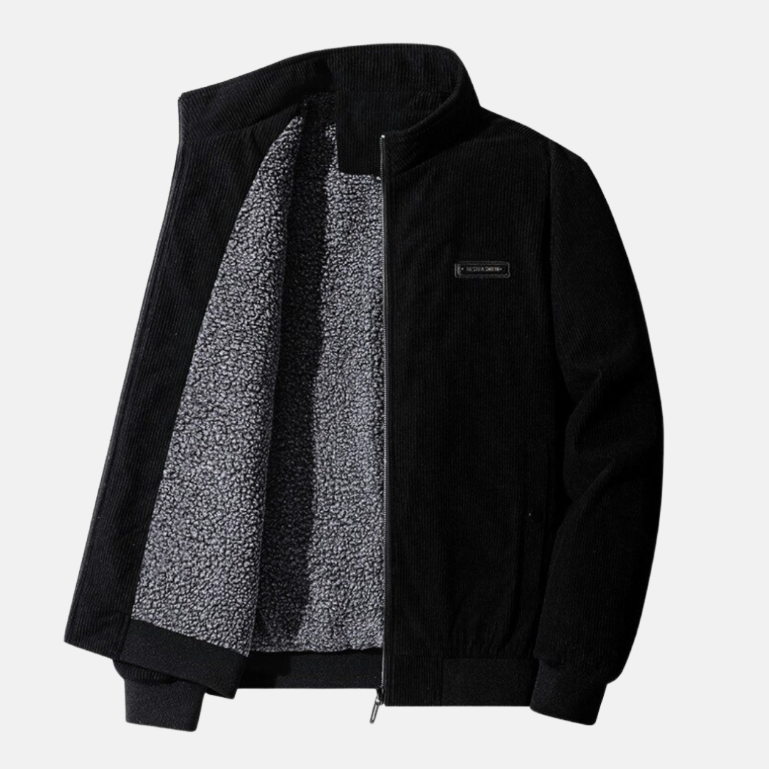 Kurtka Męska | Styl Bomber z Zamkiem oraz Elastycznymi Ściągaczami