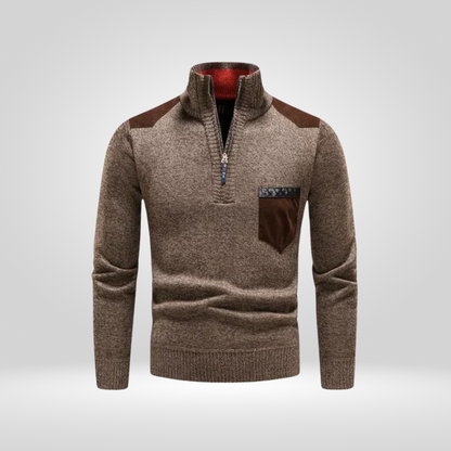 Sweter Męski | Prosta Linia Kroju, Długie Rękawy i Model Pullover