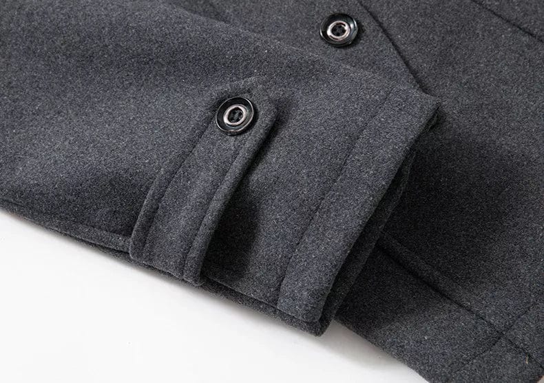 Kurtka Męska | Slim Fit, Ustrukturyzowany Kołnierz, Zamek i Guziki