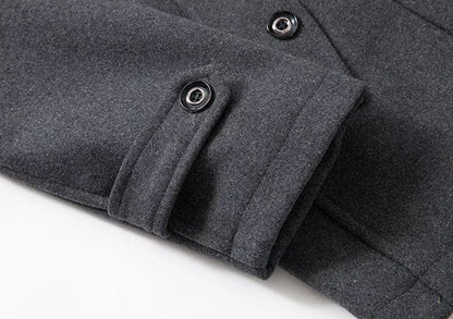Kurtka Męska | Slim Fit, Ustrukturyzowany Kołnierz, Zamek i Guziki