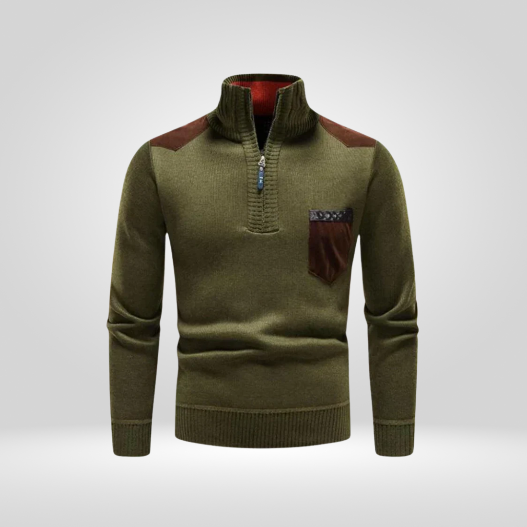 Sweter Męski | Prosta Linia Kroju, Długie Rękawy i Model Pullover
