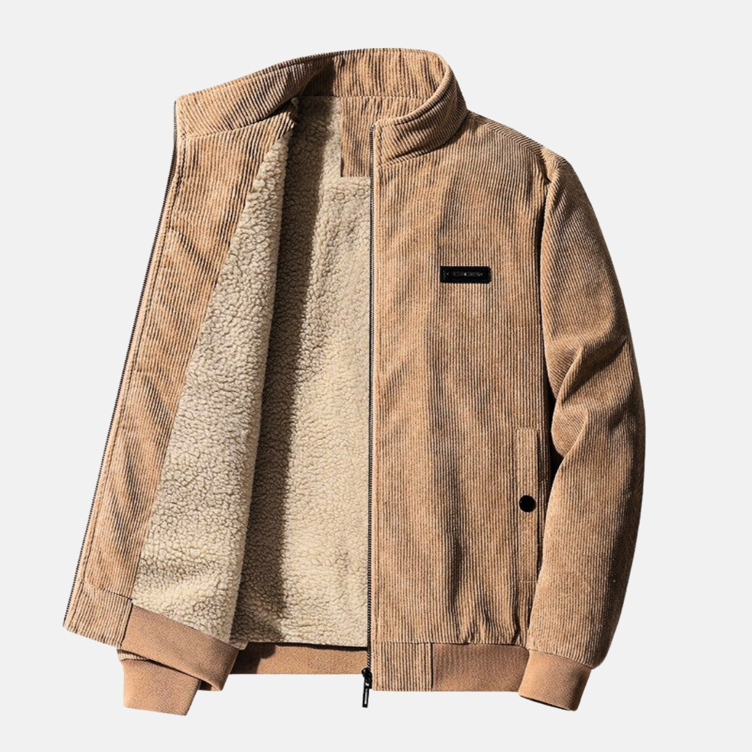 Kurtka Męska | Styl Bomber z Zamkiem oraz Elastycznymi Ściągaczami