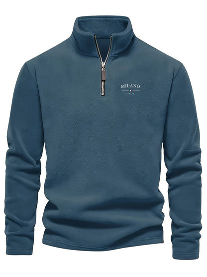 Sweter Męski | Pół Zip przy Szyi z Miękką Dzianiną