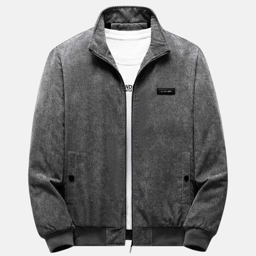 Kurtka Męska | Styl Bomber z Zamkiem oraz Elastycznymi Ściągaczami