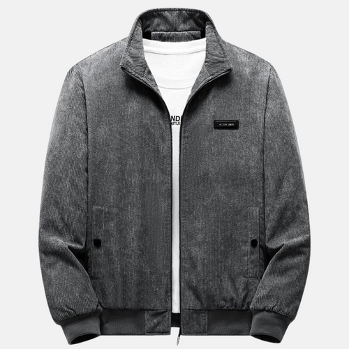 Kurtka Męska | Styl Bomber z Zamkiem oraz Elastycznymi Ściągaczami