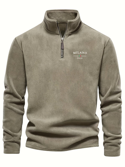 Sweter Męski | Pół Zip przy Szyi z Miękką Dzianiną