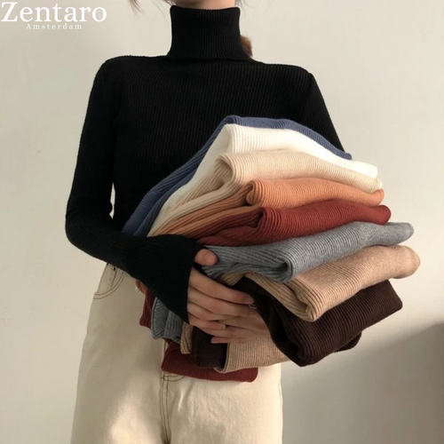 Sweter Damski | Golf Uniwersalny Rozmiar z Elastyczną Dzianiną