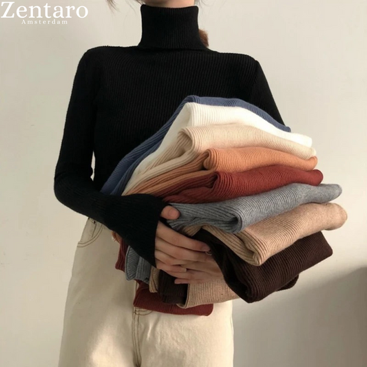 Sweter Damski | Golf Uniwersalny Rozmiar z Elastyczną Dzianiną