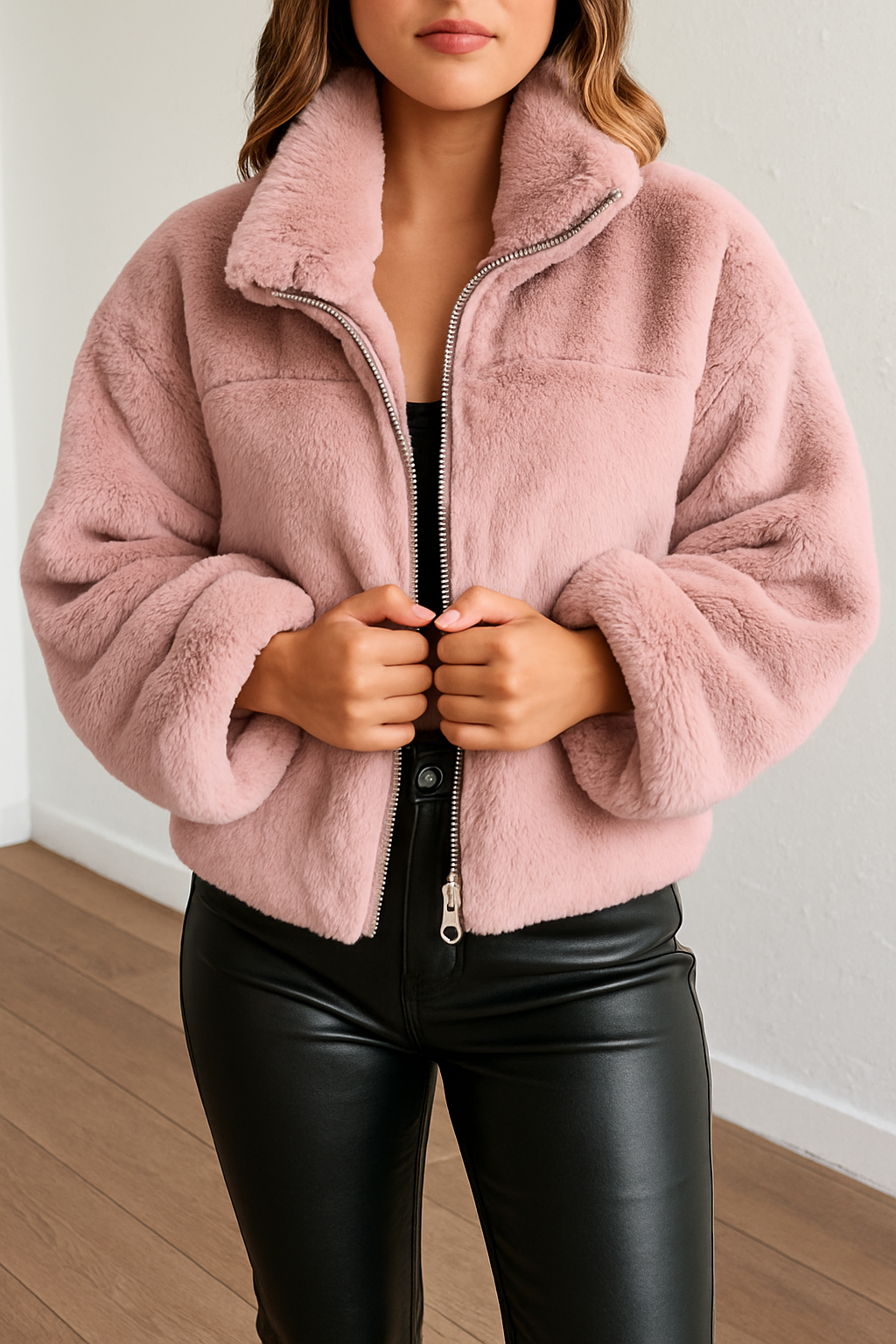 Kurtka Damska | Oversize Fit z Miękką Podszewką Wewnętrzną