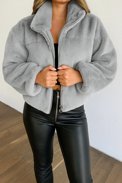 Kurtka Damska | Oversize Fit z Miękką Podszewką Wewnętrzną