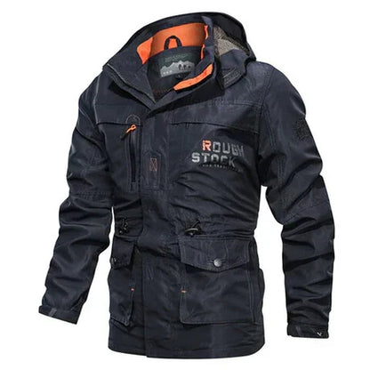 Kurtka Męska | Outdoorowy Styl z Regulowanym Kapturem i Kieszeniami