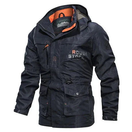 Kurtka Męska | Outdoorowy Styl z Regulowanym Kapturem i Kieszeniami