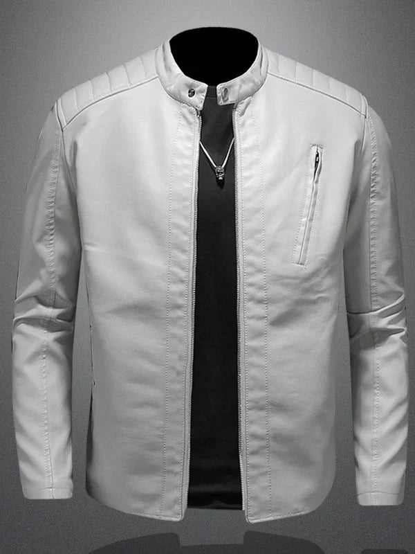Kurtka Męska | Slim Fit z Zamkiem, Stójką oraz Odpornością na Wiatr
