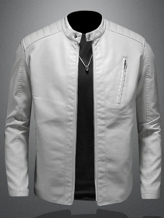 Kurtka Męska | Slim Fit z Zamkiem, Stójką oraz Odpornością na Wiatr