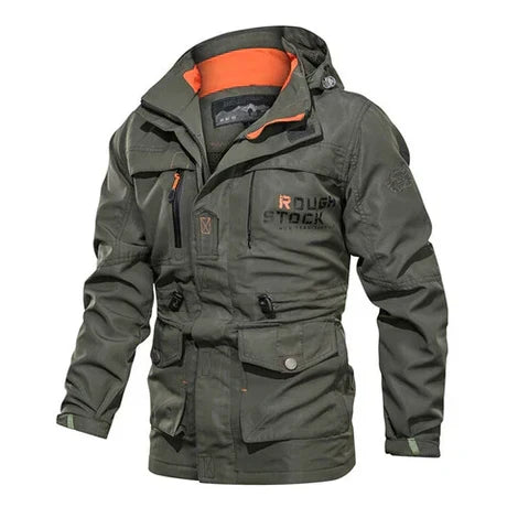 Kurtka Męska | Outdoorowy Styl z Regulowanym Kapturem i Kieszeniami