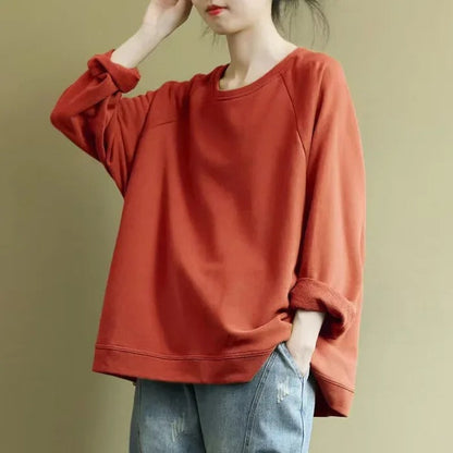 Sweter Damski | Oversize z Okrągłym Dekoltem i Długim Rękawem