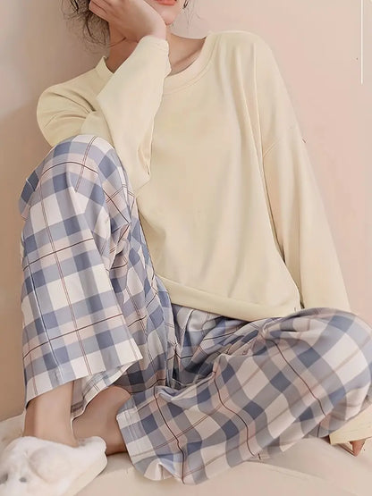Babsi™ Comfortabele damespyjama met ruitpatroon