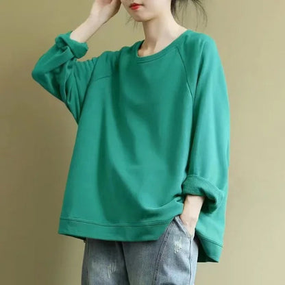 Sweter Damski | Oversize z Okrągłym Dekoltem i Długim Rękawem