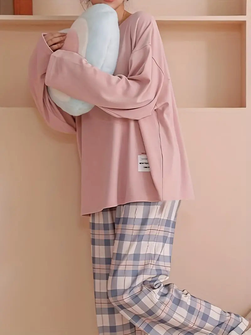 Babsi™ Comfortabele damespyjama met ruitpatroon