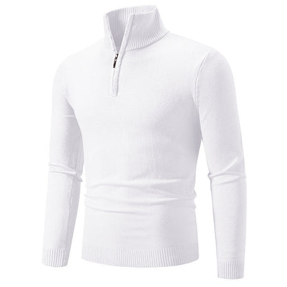 Sweter Męski | Poliester w Kroju Slim Fit z Okrągłym Dekoltem