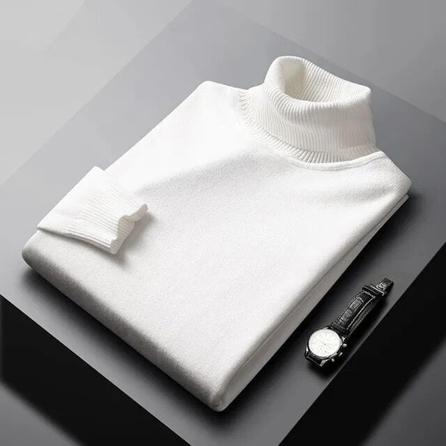 Sweter Męski | Kołnierz z Wykończonymi Krawędziami