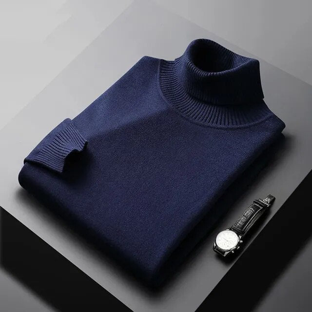 Sweter Męski | Kołnierz z Wykończonymi Krawędziami