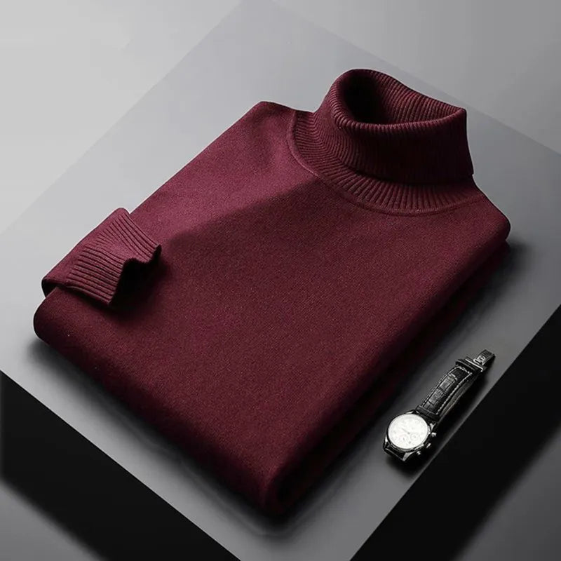 Sweter Męski | Kołnierz z Wykończonymi Krawędziami