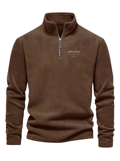Sweter Męski | Pół Zip przy Szyi z Miękką Dzianiną
