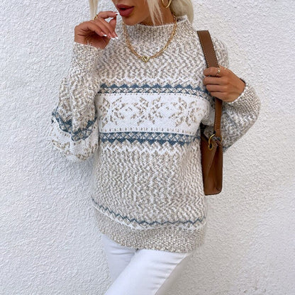 Sweter Damski | Kaszmirowa Mieszanka, Klasyczny Krój i Okrągły Dekolt