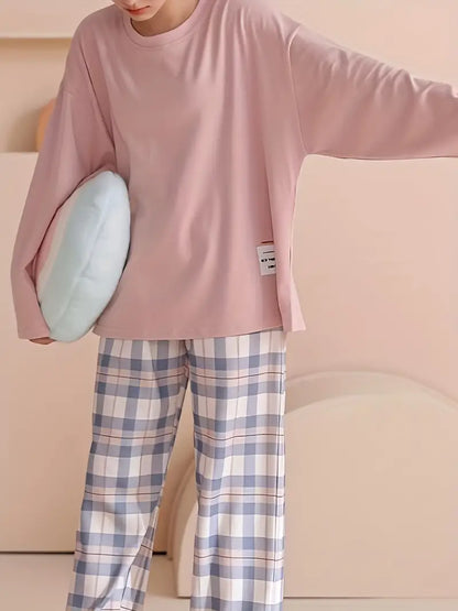 Babsi™ Comfortabele damespyjama met ruitpatroon