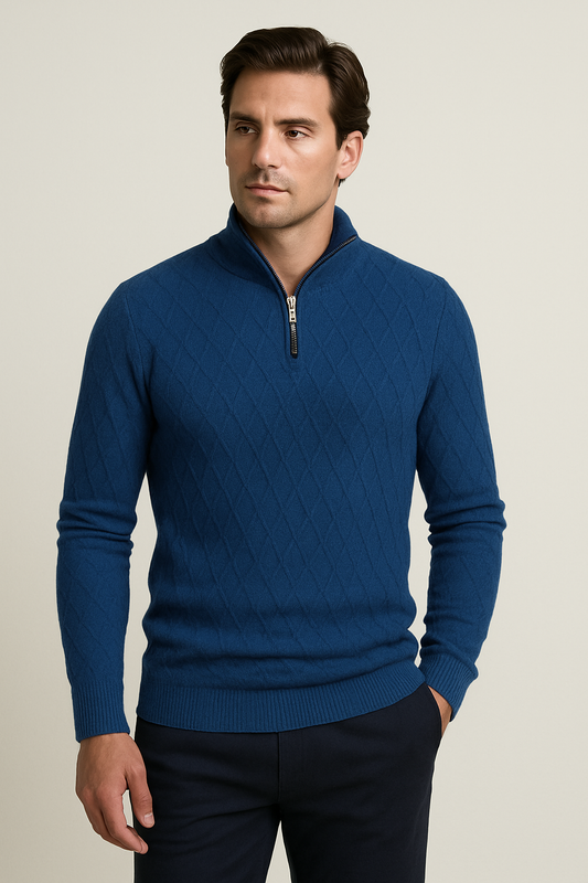 Sweter Męski | Luźna Linia Kroju, Długie Rękawy i Model Typu Pullover