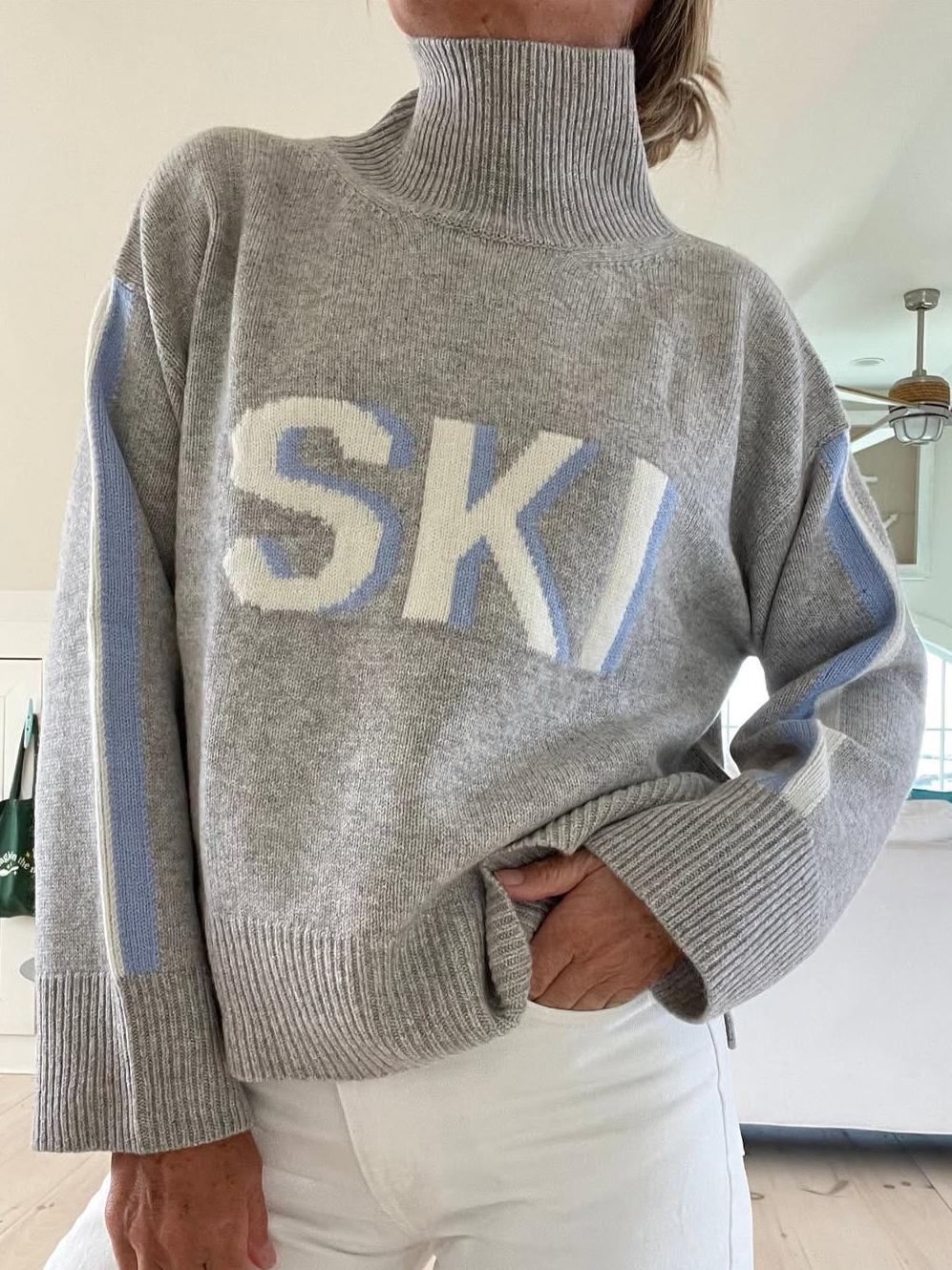 Sweter Damski | Kołnierz Golf z Relaksowym Krojem i Długim Rękawem