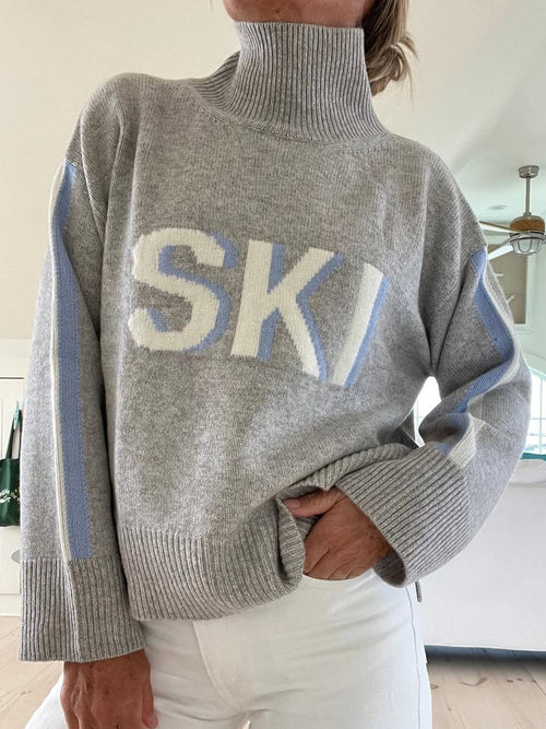 Sweter Damski | Kołnierz Golf z Relaksowym Krojem i Długim Rękawem