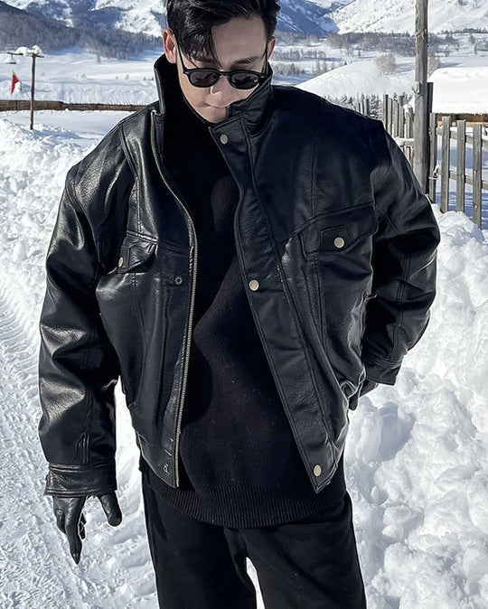 Kurtka Męska | Oversize Fit z Guzikami i Praktycznymi Kieszeniami