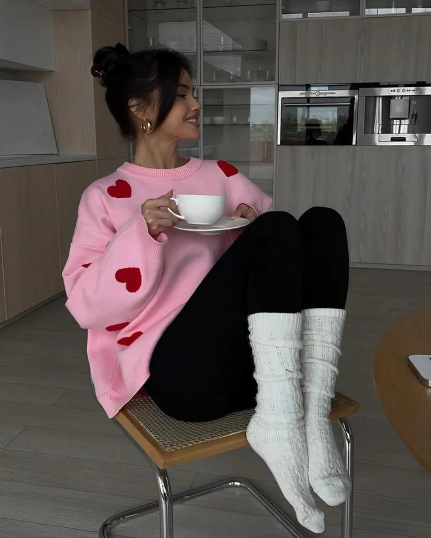 Sweter Damski | Bawełna 100% z Efektem Znoszenia i Krojem Oversize