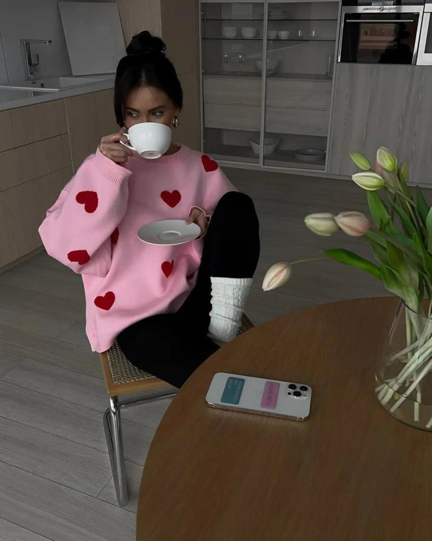 Sweter Damski | Bawełna 100% z Efektem Znoszenia i Krojem Oversize