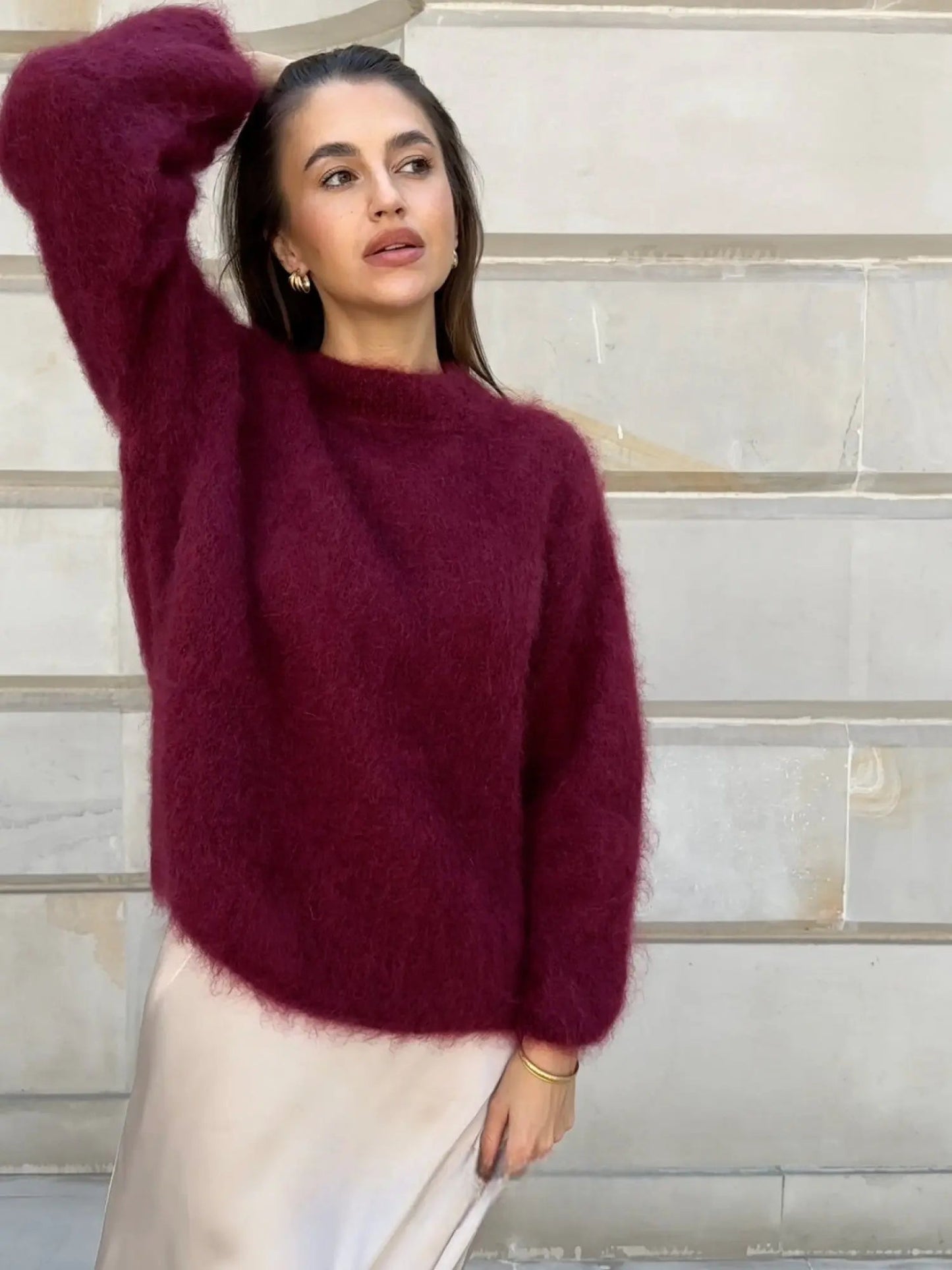 Sweter Damski | Luźny Krój z Długim Rękawem i Miękką, Ciepłą Dzianiną