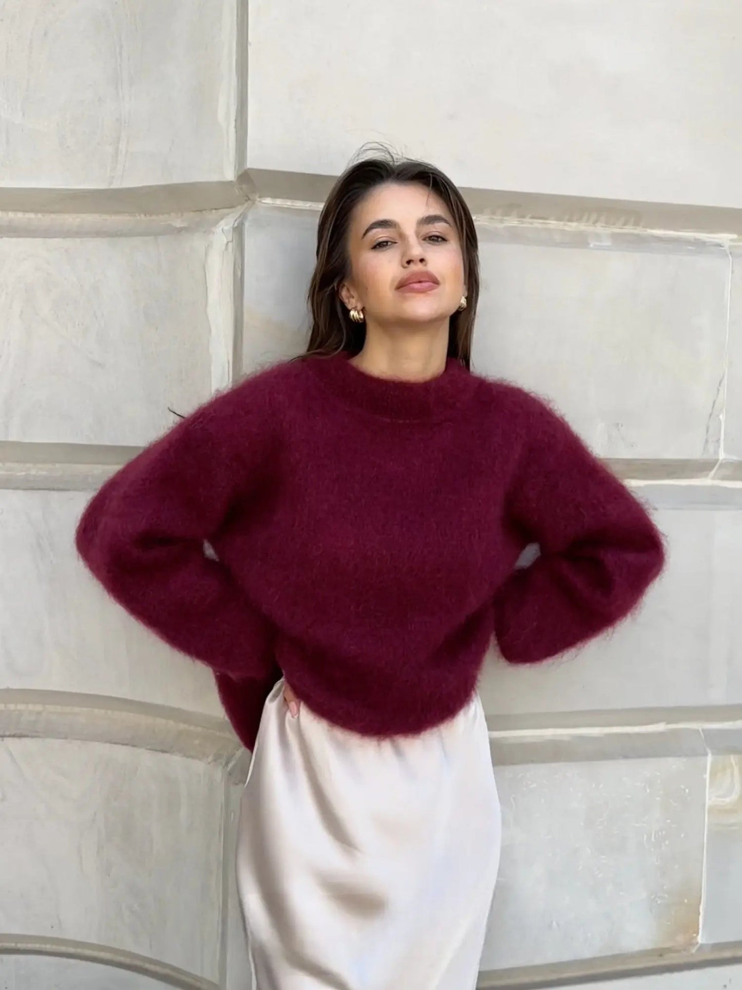 Sweter Damski | Luźny Krój z Długim Rękawem i Miękką, Ciepłą Dzianiną