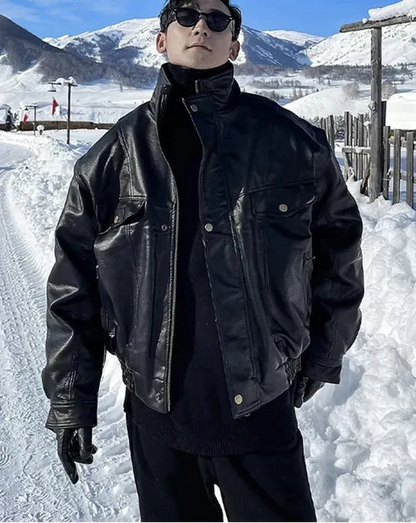 Kurtka Męska | Oversize Fit z Guzikami i Praktycznymi Kieszeniami