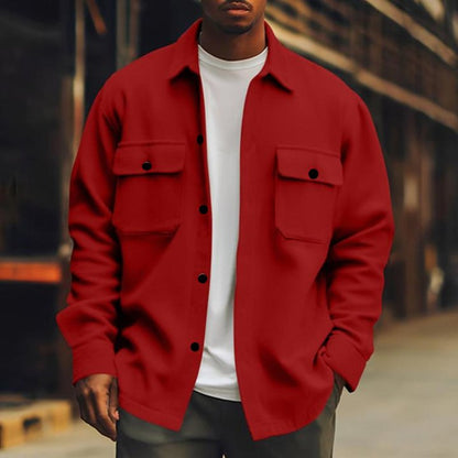 Kurtka Męska | Oversize Fit, Dwufunkcyjny Model z Kieszeniami na Guzik