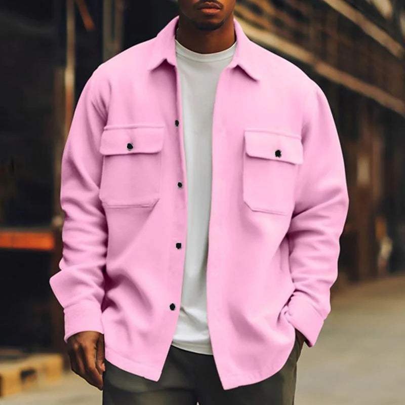 Kurtka Męska | Oversize Fit, Dwufunkcyjny Model z Kieszeniami na Guzik