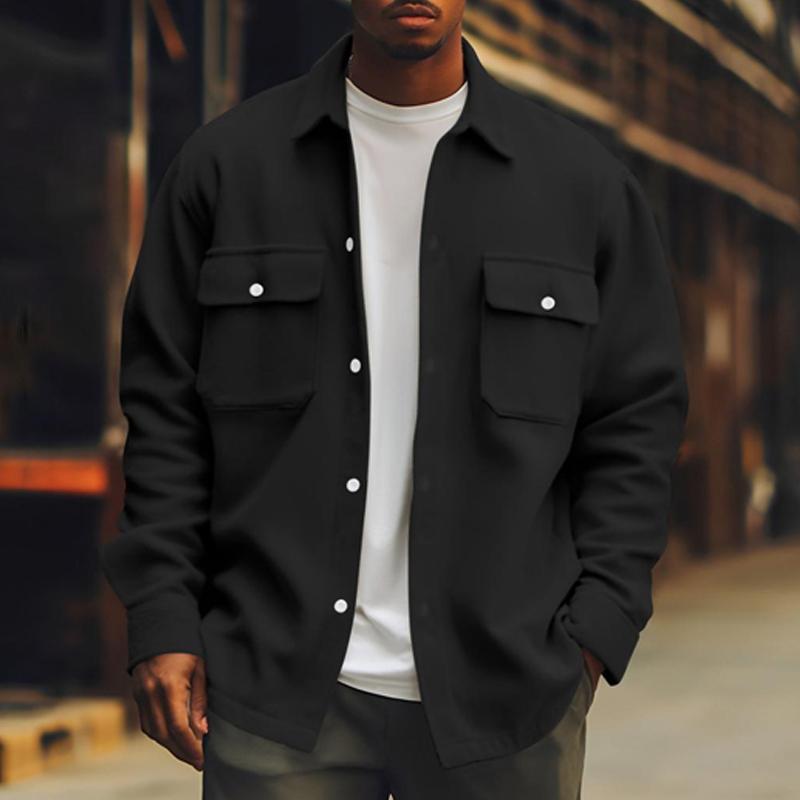 Kurtka Męska | Oversize Fit, Dwufunkcyjny Model z Kieszeniami na Guzik
